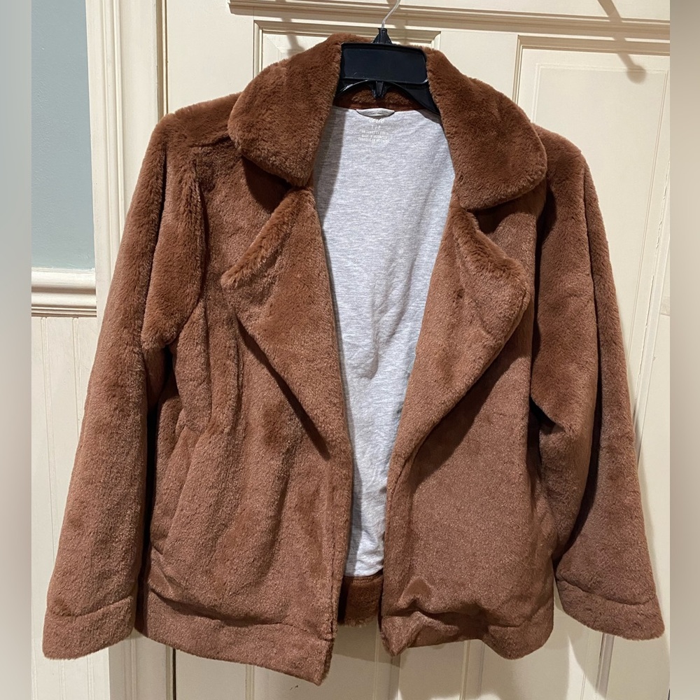 Aerie Faux Fur Teddy Bear Coat
